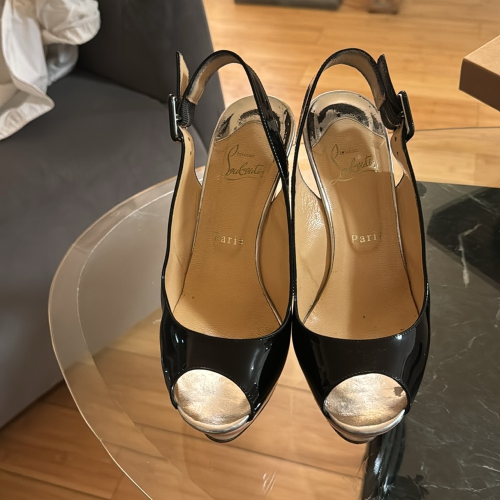 Christian Louboutin Palais Royal 140 Python Platform Heels Pumps - Picture 2 of 6